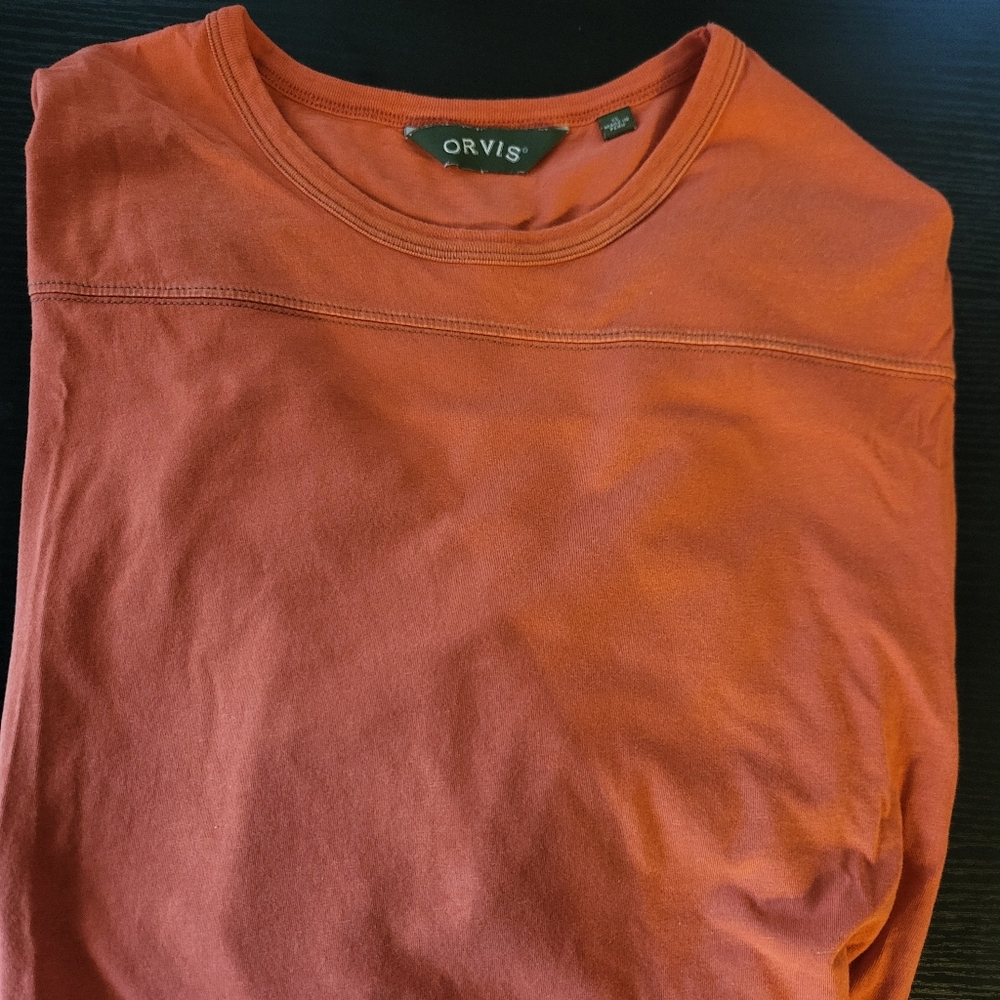Orvis Rust Orange Crewneck Top